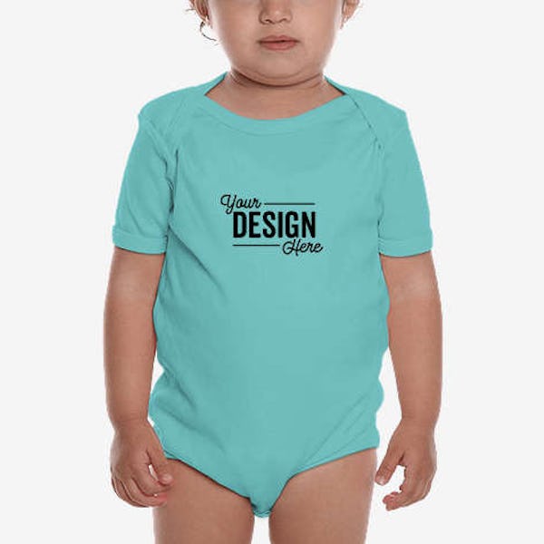 Royal Apparel USA-Made Organic Baby Bodysuit - Scuba Blue