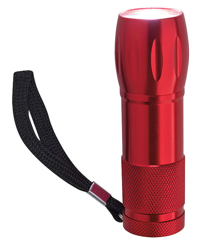 Laser Engraved Mini Aluminum COB Flashlight - Red 3 Laser Engraved Mini Aluminum COB Flashlight - Red