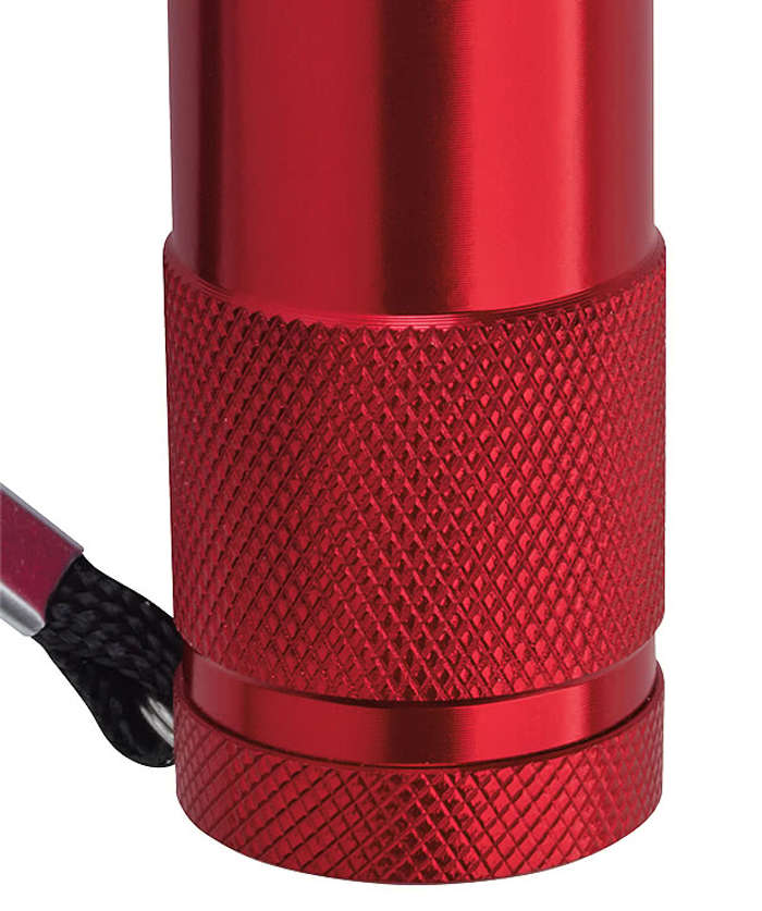 Laser Engraved Mini Aluminum COB Flashlight - Red 4 Laser Engraved Mini Aluminum COB Flashlight - Red