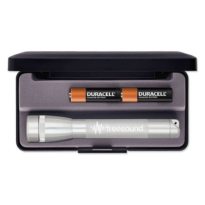 Laser Engraved M2A Mini Maglite Flashlight - Silver
