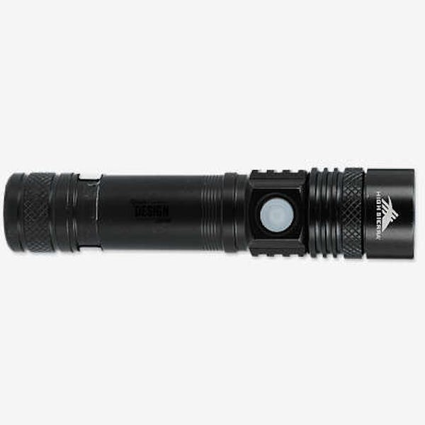 Laser Engraved High Sierra Rechargeable Eco LED Flashlight - Black