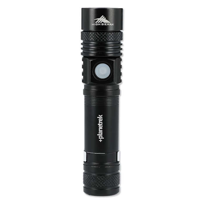Laser Engraved High Sierra Rechargeable Eco LED Flashlight - Black