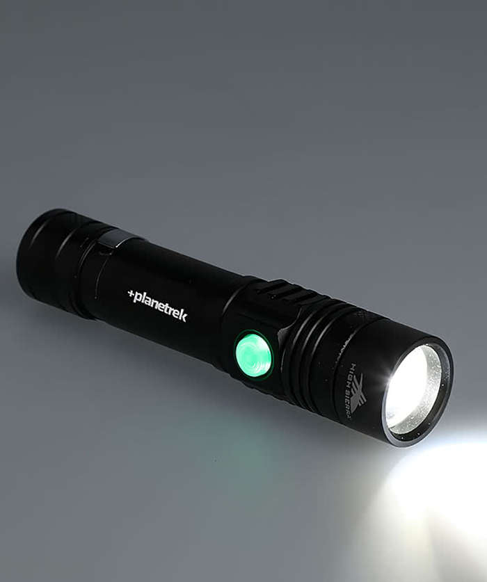 Laser Engraved High Sierra Rechargeable Eco LED Flashlight - Black 6 Laser Engraved High Sierra Rechargeable Eco LED Flashlight - Black