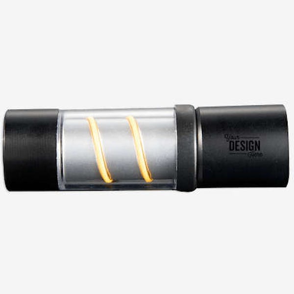 Mini Spiral Filament 100 Lumens Lantern Flashlight - Black