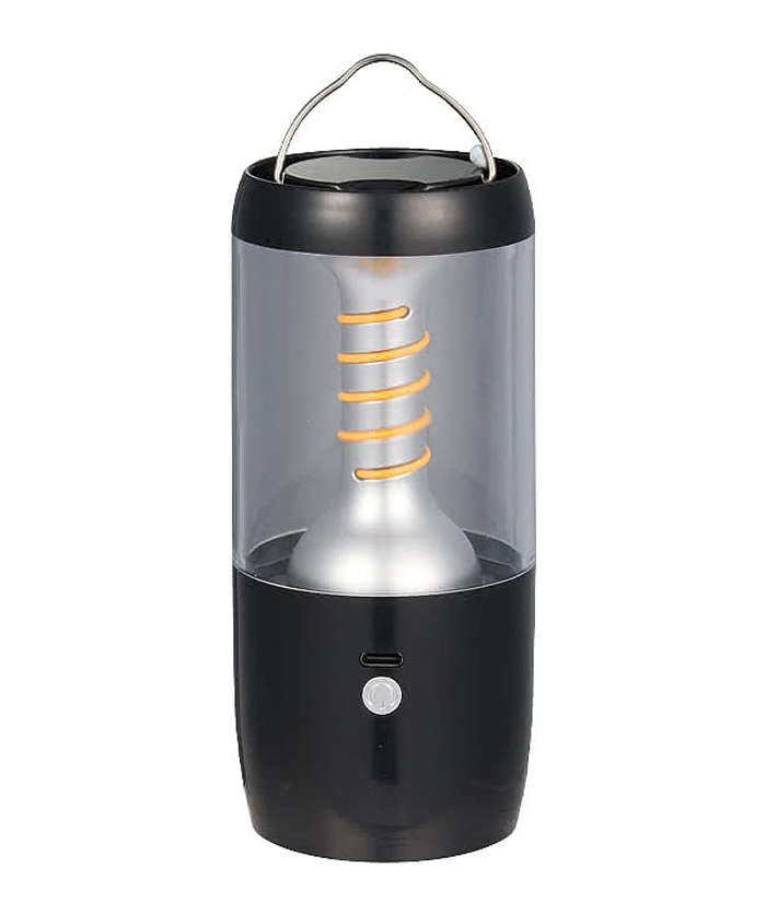 Recycled Spiral Filament 80 Lumens Lantern Flashlight - Black 5 Recycled Spiral Filament 80 Lumens Lantern Flashlight - Black