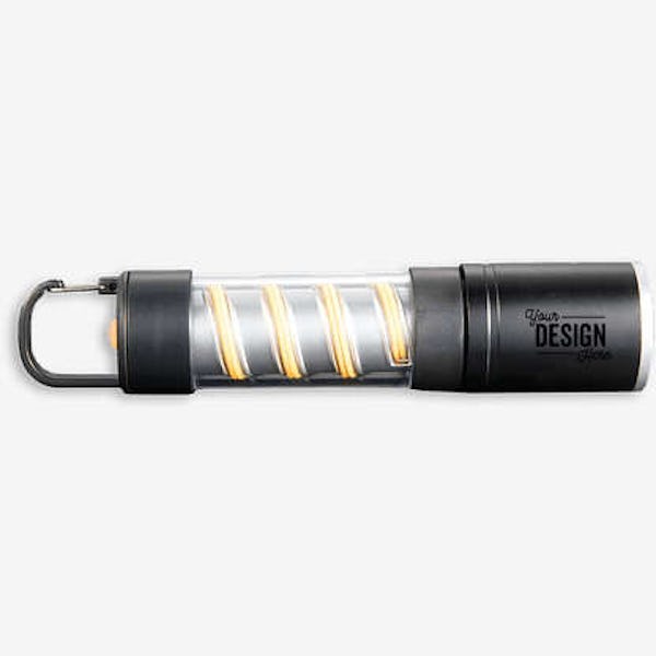 Hanging Spiral Filament Lantern Flashlight - Black