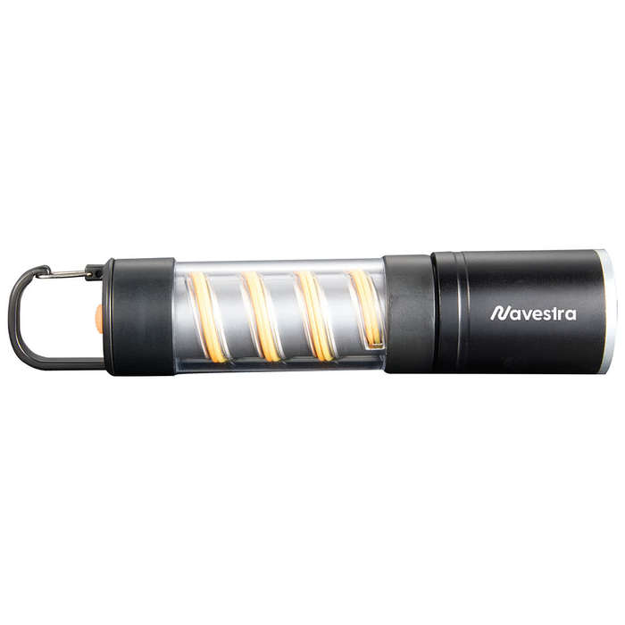 Hanging Spiral Filament Lantern Flashlight - Black