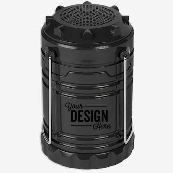 COB Pop-Up Lantern with Portable Wireless Bluetooth Speaker - Black