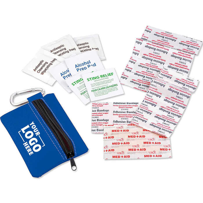 Zippered 20-Piece First Aid Pouch - Graphite