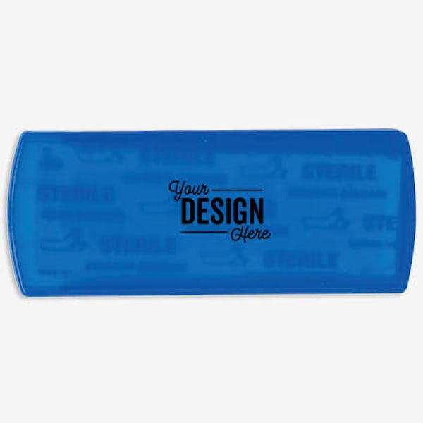 Latex-Free Adhesive Bandages in Plastic Case - Frost Blue
