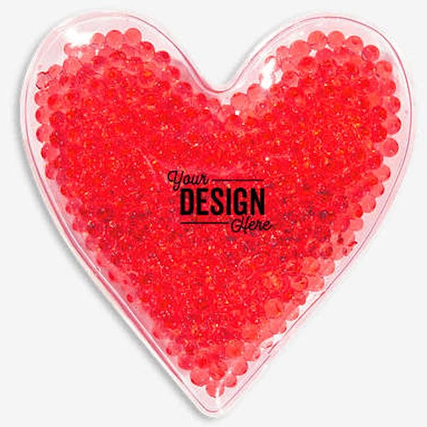 Heart Shaped Hot/Cold Reusable Gel Beads Pack - Red