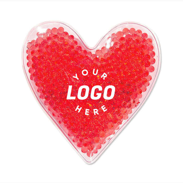 Heart Shaped Hot/Cold Reusable Gel Beads Pack - Red