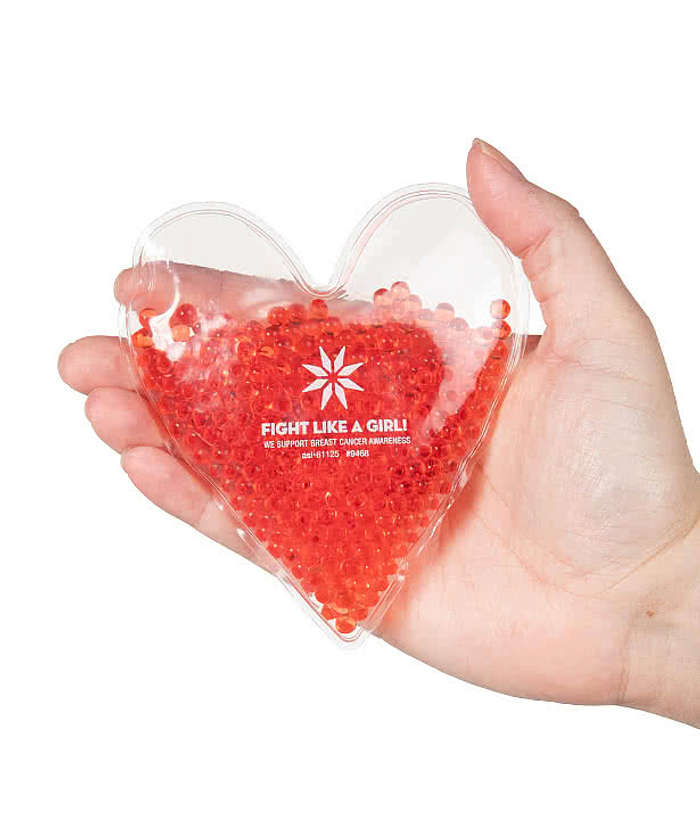 Heart Shaped Hot/Cold Reusable Gel Beads Pack - Red