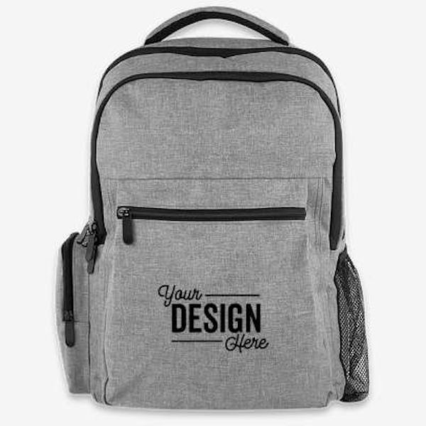 Full Color Milo Recycled Diaper Backpack - Heather Gray