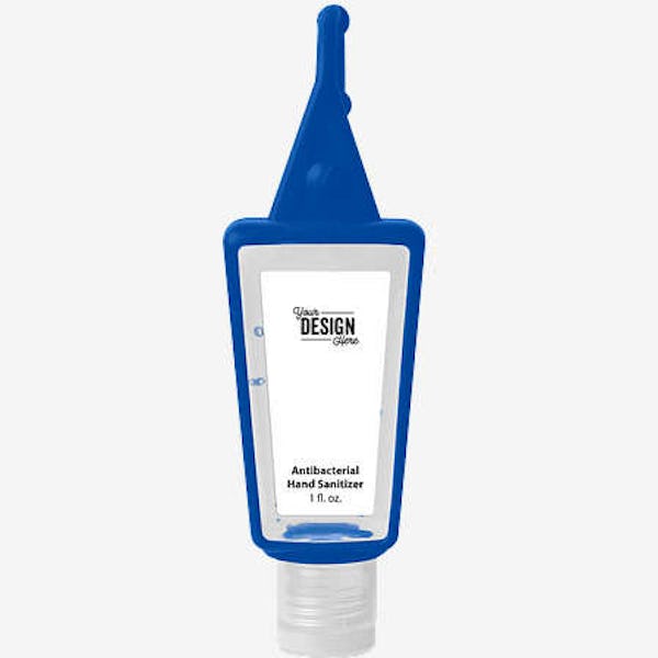 1 oz. Hand Sanitizer in Silicone Holder - Blue