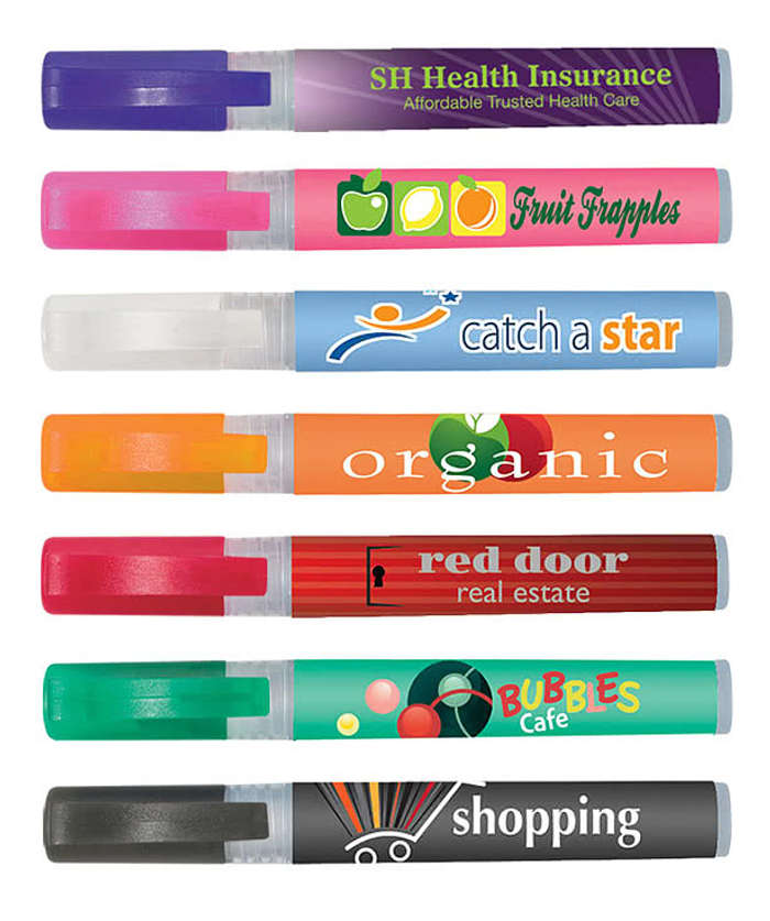 Full Color 0.34 oz. Hand Sanitizer Spray Pump - Clear 4 Full Color 0.34 oz. Hand Sanitizer Spray Pump - Clear