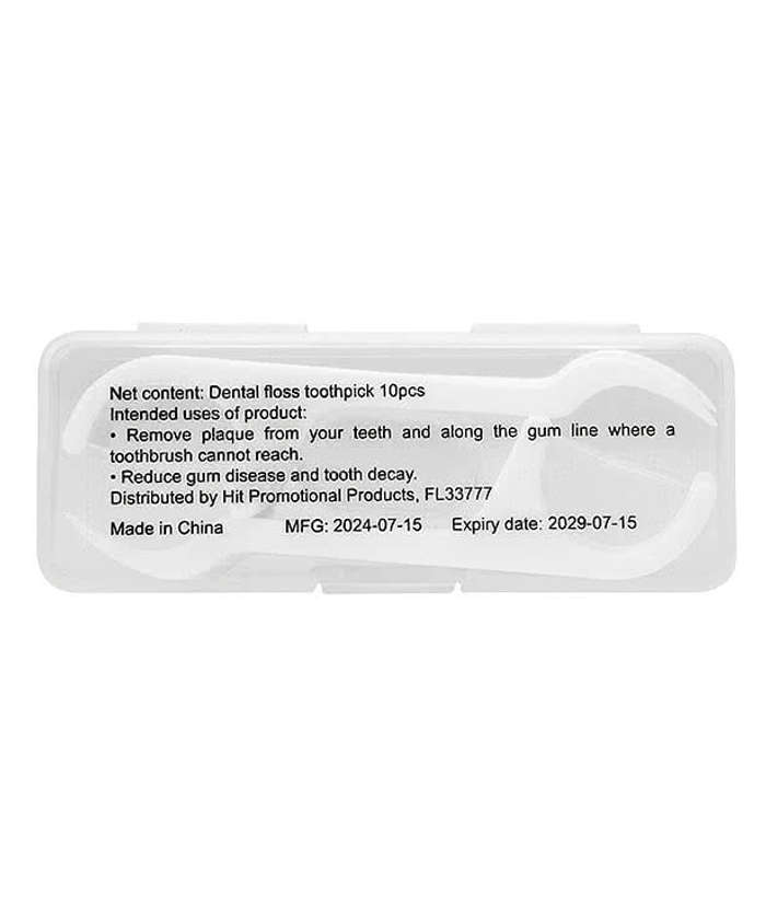 10-Piece Flosser Pick Dental Kit - White
