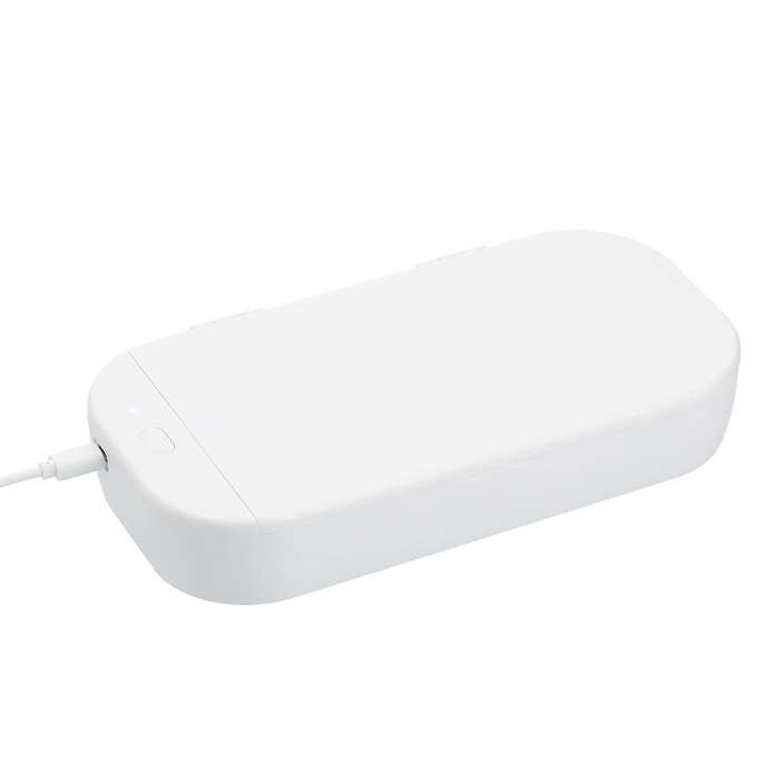 Full Color UV Desktop Phone Sanitizer - White