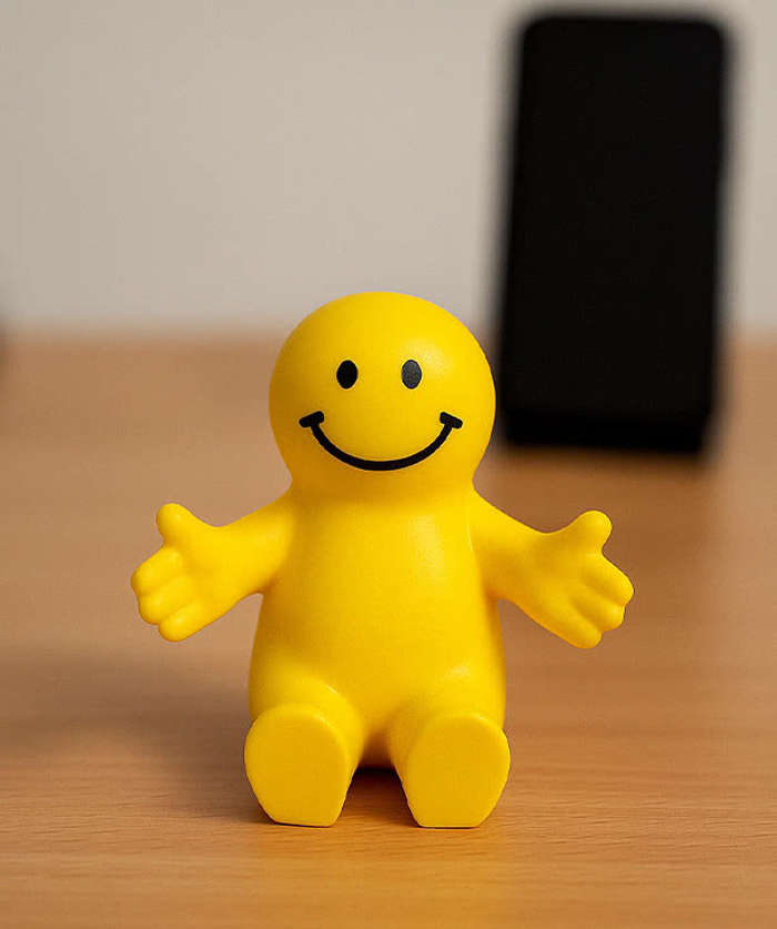 Happy Dude Stress Reliever Phone Stand - White