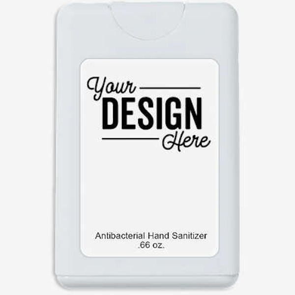 Full Color 0.66 oz. Card Shaped Hand Sanitizer - White