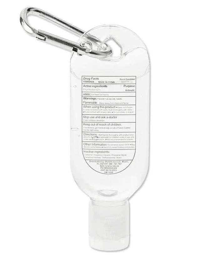 1 oz. Clip-N-Go Hand Sanitizer - Clear 5 1 oz. Clip-N-Go Hand Sanitizer - Clear
