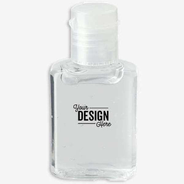 0.5 oz. Gel Hand Sanitizer with Tuf Gloss Label - Clear