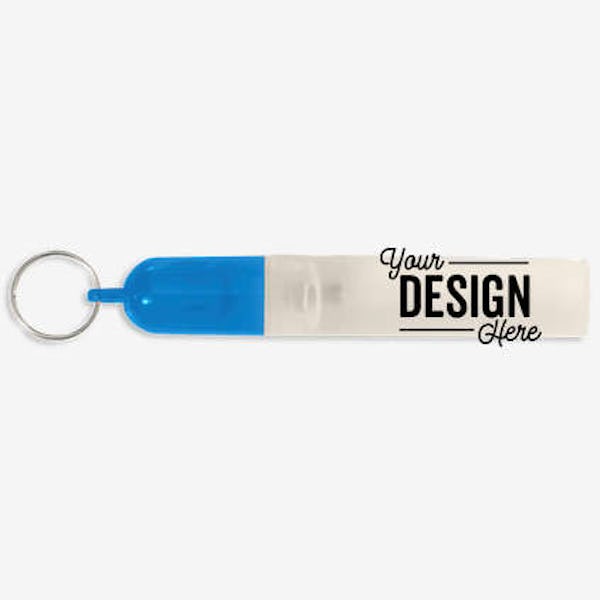 Full Color 0.17 oz. Hand Sanitizer Spray - Clear with Blue