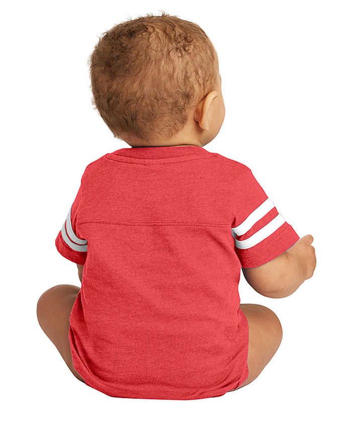 Rabbit Skins Varsity Baby Bodysuit - White / Black
