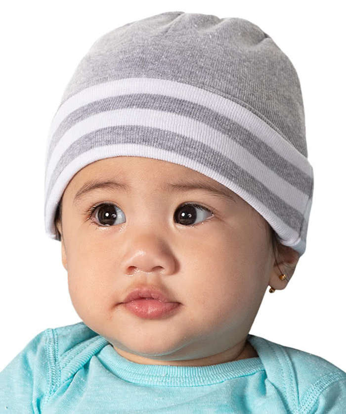 Rabbit Skins Baby Rib Hat - White