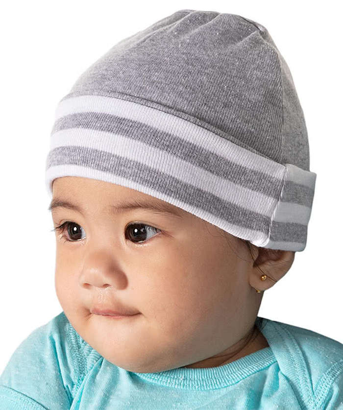 Rabbit Skins Baby Rib Hat - White
