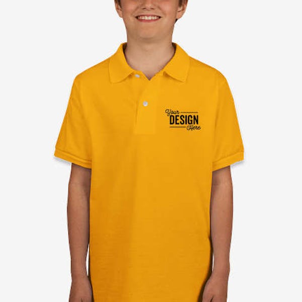 Jerzees Youth Spotshield 50/50 Jersey Polo - Gold
