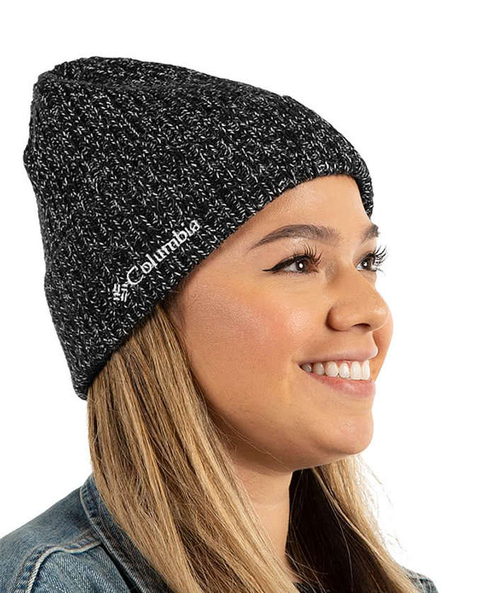 Columbia Cuff Beanie - Black / White Marled 7 Columbia Cuff Beanie - Black / White Marled