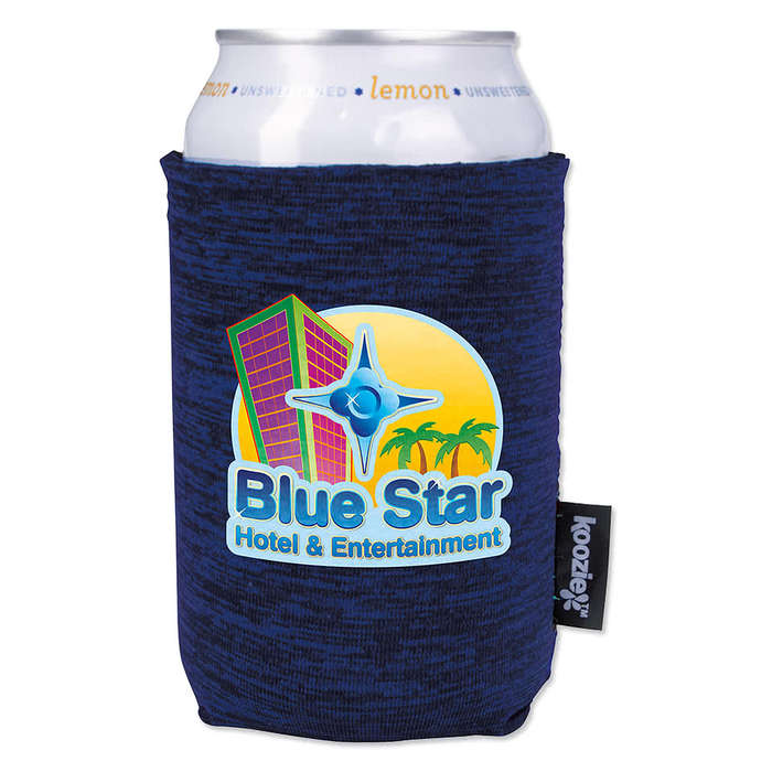 Full Color Koozie® Heather Collapsible Can Cooler - Gray