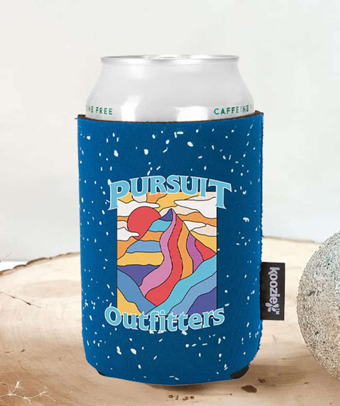 Full Color Koozie® Campfire Collapsible Can Cooler - Black 3 Full Color Koozie® Campfire Collapsible Can Cooler - Black