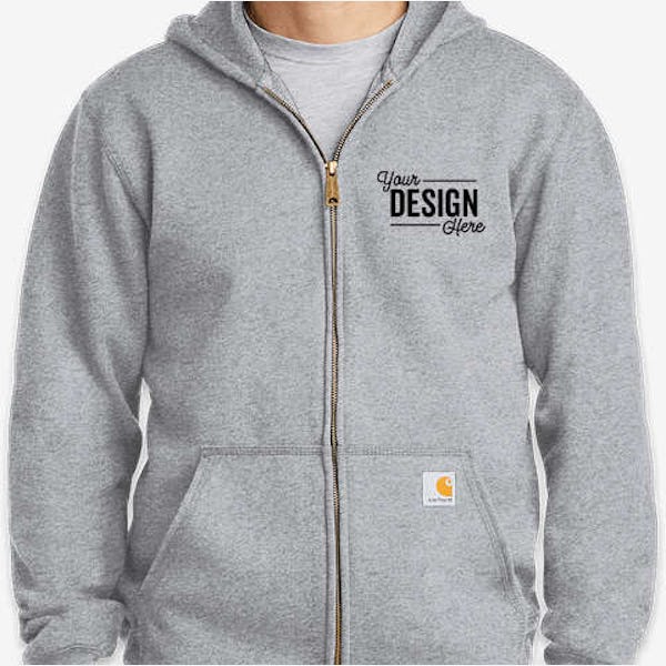Carhartt Midweight Zip Hoodie - Heather Grey