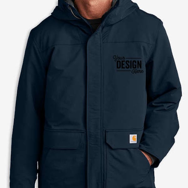 Carhartt Super Dux Hooded Insulated Jacket - Printed - Navy