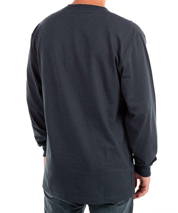 Carhartt Workwear Crewneck Long Sleeve Pocket T-shirt - Embroidered - Heather Grey