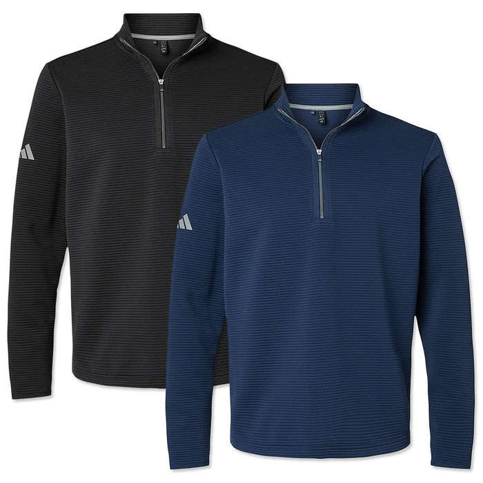 Adidas Spacer Recycled Quarter Zip Sweatshirt - Collegiate Navy