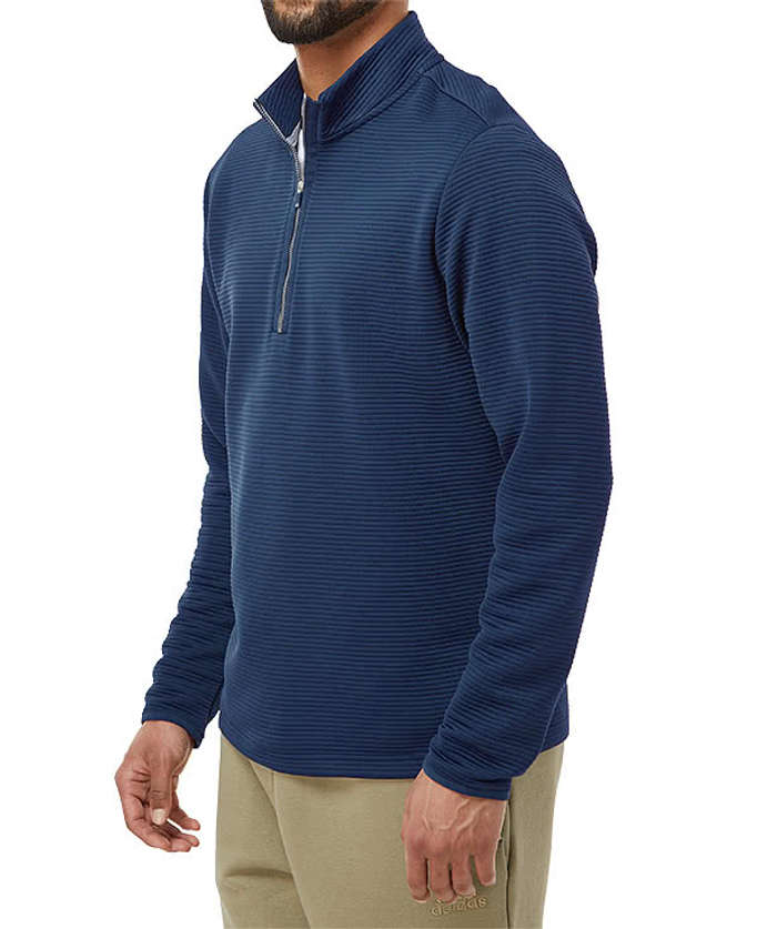 Adidas Spacer Recycled Quarter Zip Sweatshirt - Collegiate Navy