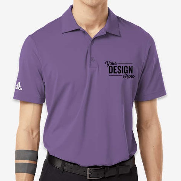 Adidas Ultimate Recycled UPF 50 Performance Polo - Tech Purple