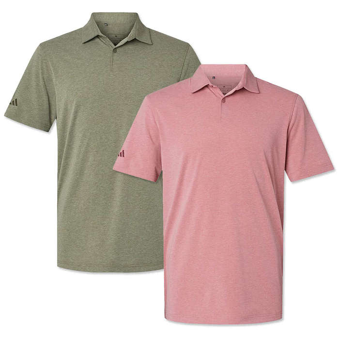 Adidas Recycled Blend Performance Polo - Olive Strata Melange