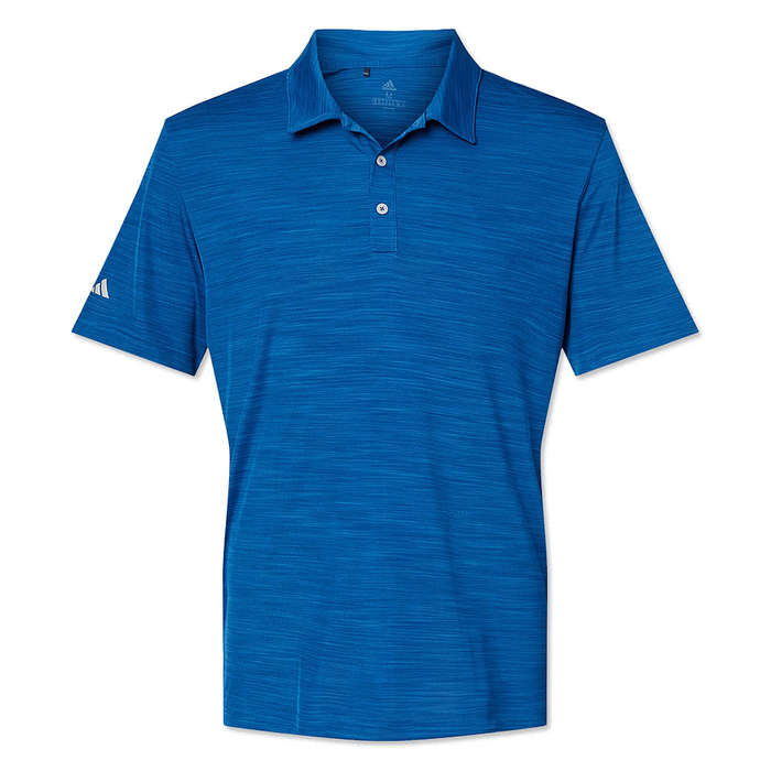 Adidas Melange Recycled UPF 50+ Performance Polo - Black Melange 3 Adidas Melange Recycled UPF 50+ Performance Polo - Black Melange