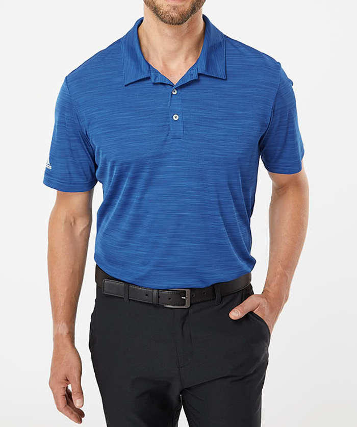 Adidas Melange Recycled UPF 50+ Performance Polo - Black Melange 4 Adidas Melange Recycled UPF 50+ Performance Polo - Black Melange