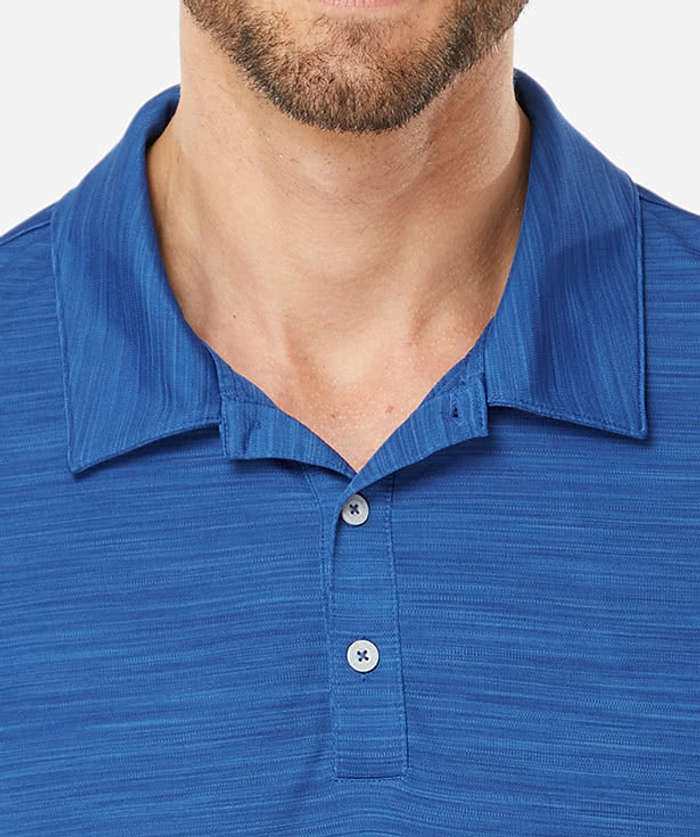 Adidas Melange Recycled UPF 50+ Performance Polo - Black Melange 7 Adidas Melange Recycled UPF 50+ Performance Polo - Black Melange