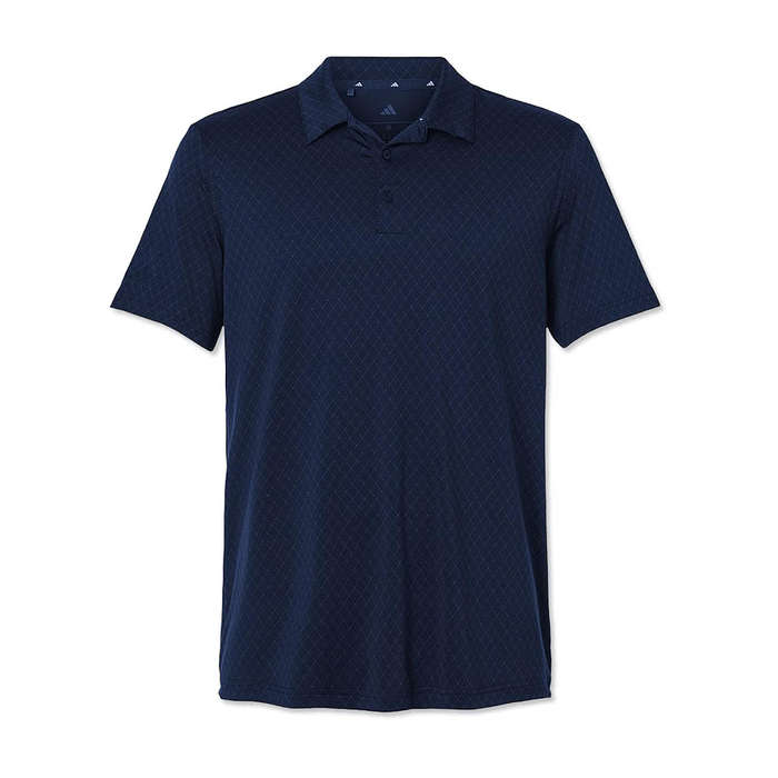 Adidas Recycled Stretch Grid Performance Polo - Carbon