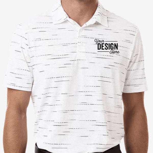 Adidas Ultimate365 Glimmer Print Recycled Performance Polo - Clear Pink