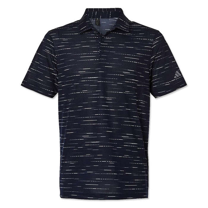 Adidas Ultimate365 Glimmer Print Recycled Performance Polo - Clear Pink 3 Adidas Ultimate365 Glimmer Print Recycled Performance Polo - Clear Pink