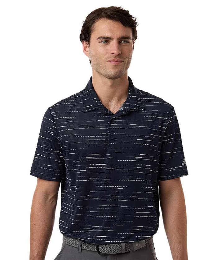 Adidas Ultimate365 Glimmer Print Recycled Performance Polo - Clear Pink 4 Adidas Ultimate365 Glimmer Print Recycled Performance Polo - Clear Pink