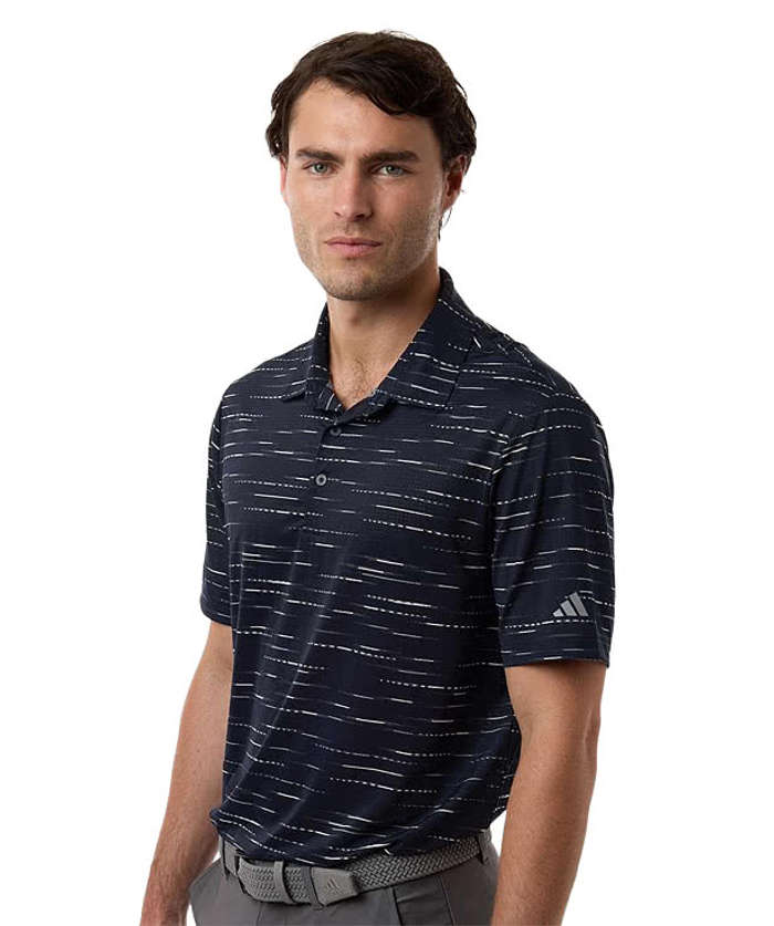 Adidas Ultimate365 Glimmer Print Recycled Performance Polo - Clear Pink 5 Adidas Ultimate365 Glimmer Print Recycled Performance Polo - Clear Pink