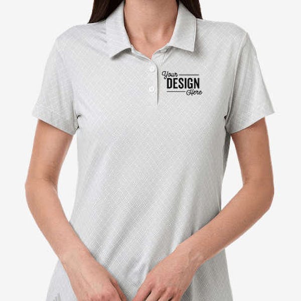 Adidas Women's Recycled Stretch Grid Performance Polo - White